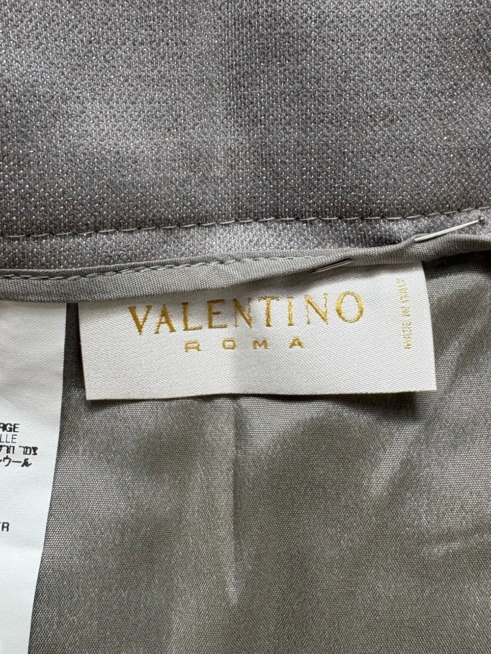 Valentino Roma Made in Italy Virgin Wool Pleated Luxury Skirt IT 40